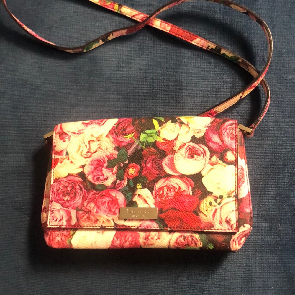 KATE SPADE FLORAL CROSS BODY BAG
